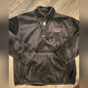 WI Badgers fuzzy 1/4 zip